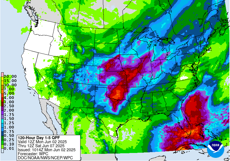 Forecast – Monday&nbsp;6/2/25